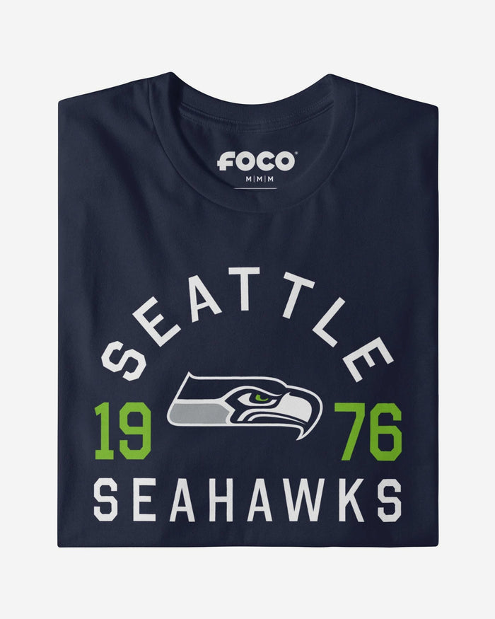 Seattle Seahawks Heritage Print T-Shirt FOCO Black S - FOCO.com