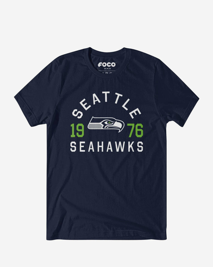 Seattle Seahawks Heritage Print T-Shirt FOCO Black S - FOCO.com