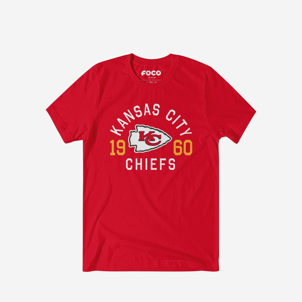 Kansas City Chiefs Heritage Print T-Shirt FOCO Black S - FOCO.com