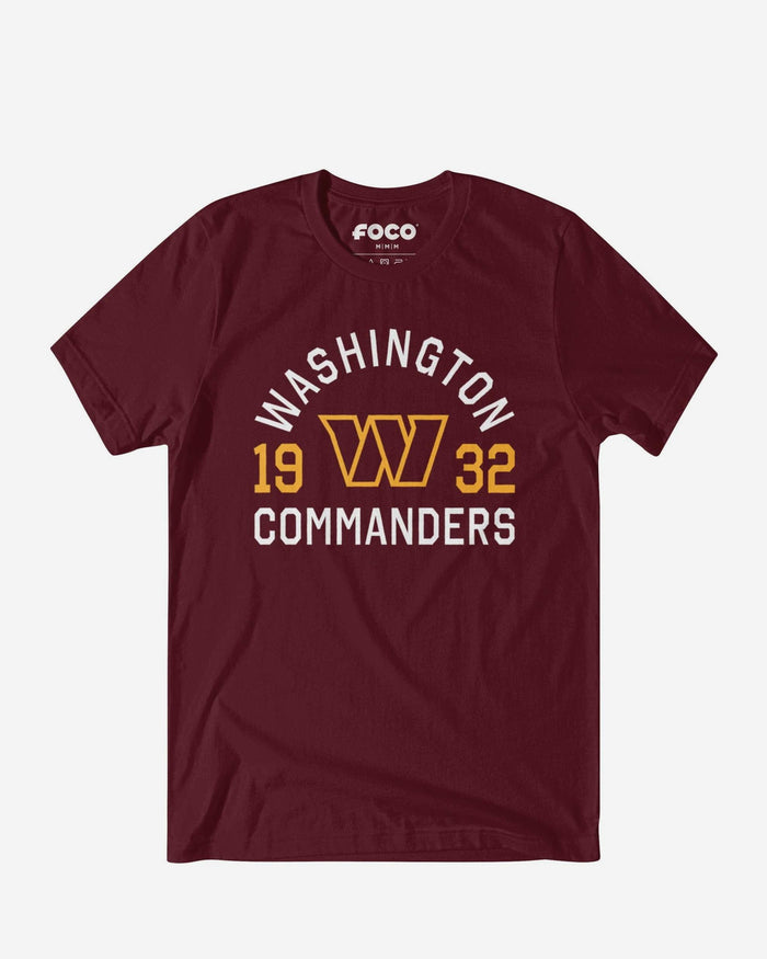 Washington Commanders Heritage Print T-Shirt FOCO Maroon S - FOCO.com