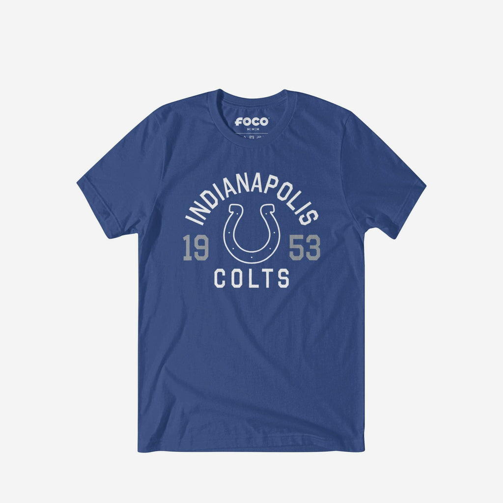 Indianapolis Colts Heritage Print T-Shirt FOCO Black S - FOCO.com