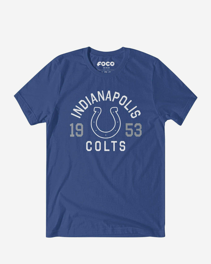 Indianapolis Colts Heritage Print T-Shirt FOCO Black S - FOCO.com