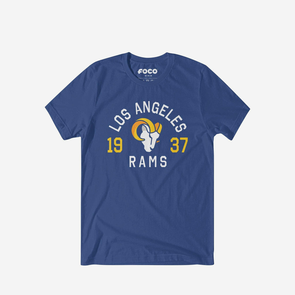 Los Angeles Rams Heritage Print T-Shirt FOCO Black S - FOCO.com