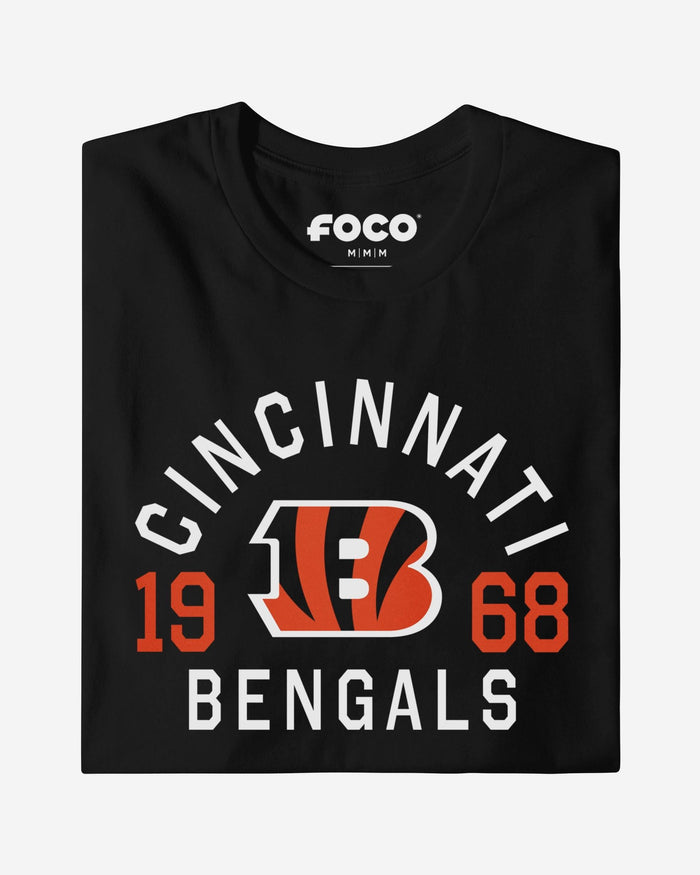 Cincinnati Bengals Heritage Print T-Shirt FOCO Black S - FOCO.com