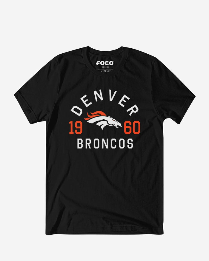 Denver Broncos Heritage Print T-Shirt FOCO Black S - FOCO.com