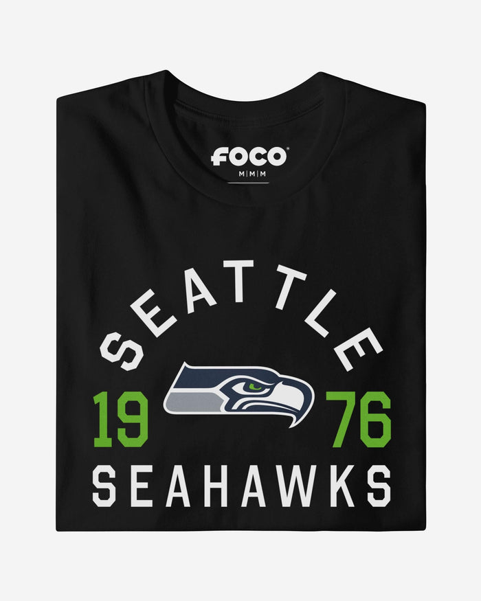 Seattle Seahawks Heritage Print T-Shirt FOCO Navy S - FOCO.com
