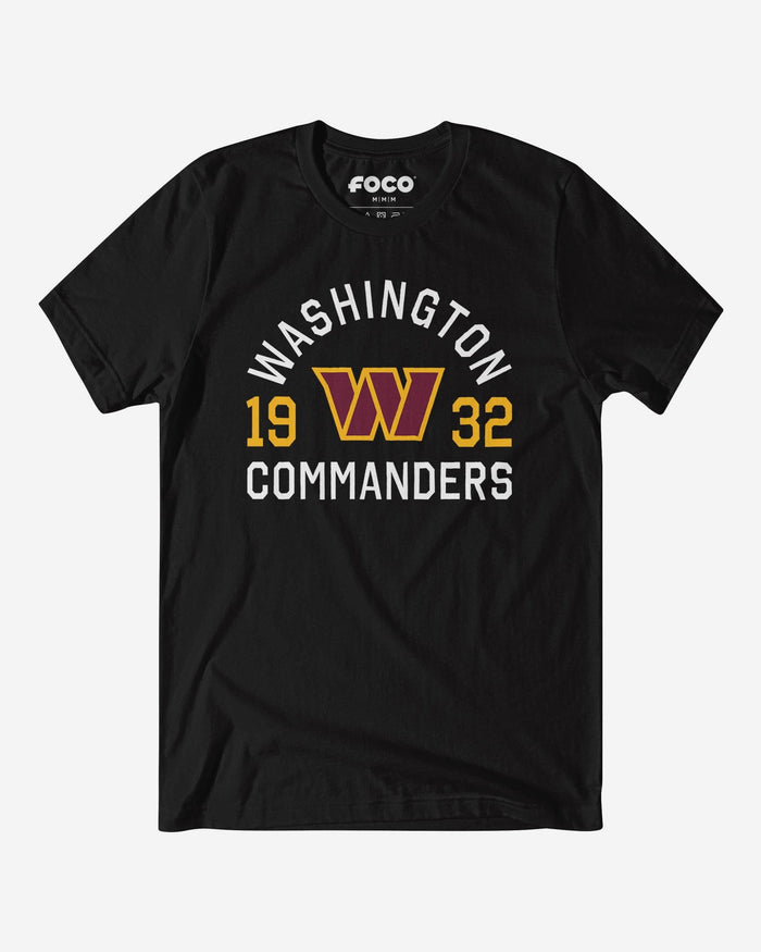 Washington Commanders Heritage Print T-Shirt FOCO Black S - FOCO.com