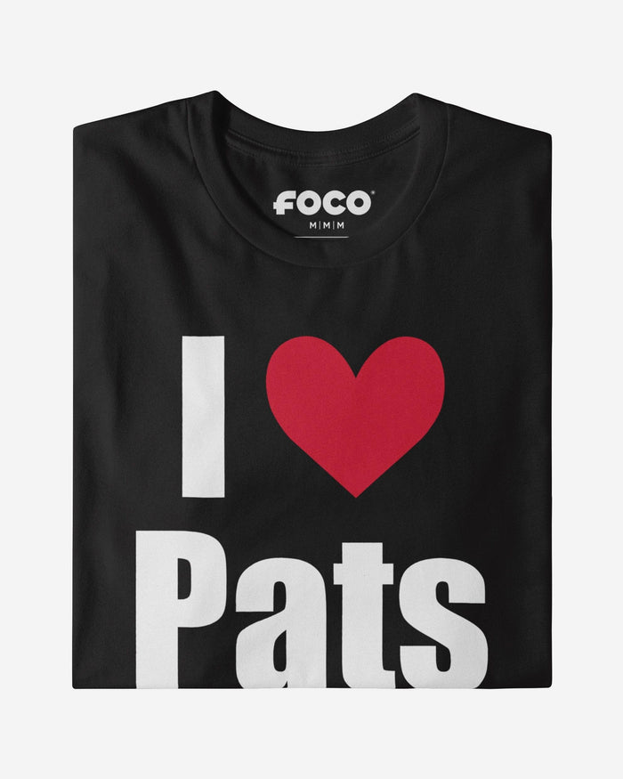 New England Patriots I Heart Pats T-Shirt FOCO Black S - FOCO.com