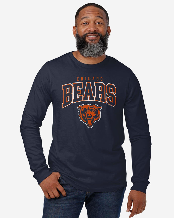 Chicago Bears Classic Arched Logo Long Sleeve T-Shirt FOCO - FOCO.com