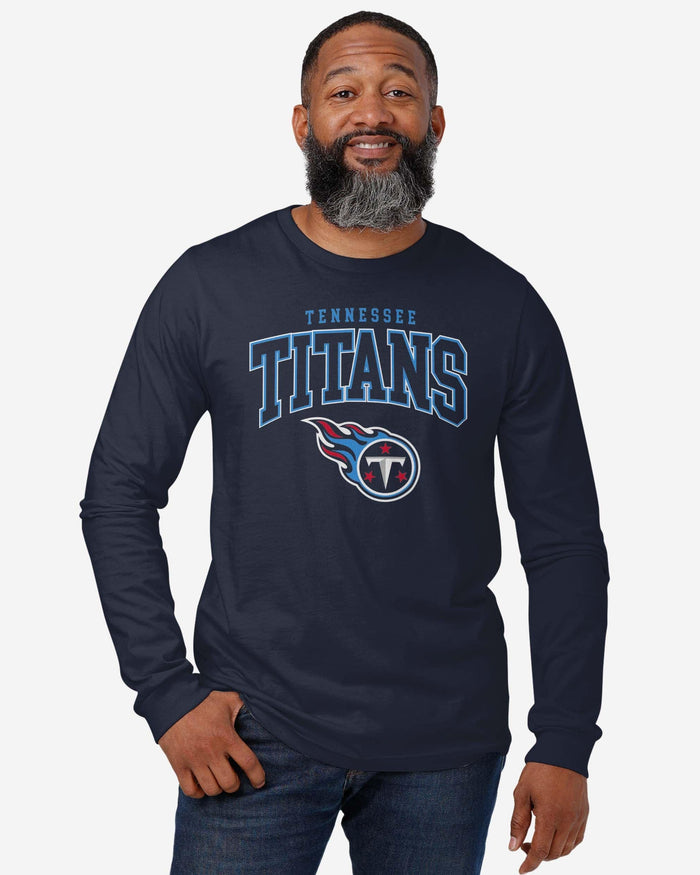 Tennessee Titans Classic Arched Logo Long Sleeve T-Shirt FOCO - FOCO.com