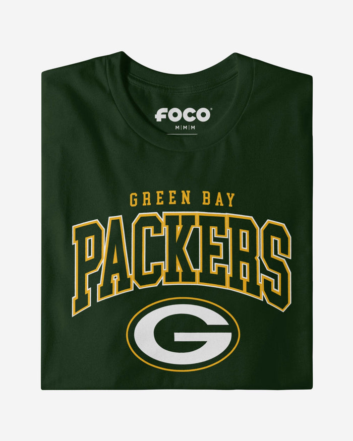 Green Bay Packers Classic Arched Logo Long Sleeve T-Shirt FOCO - FOCO.com