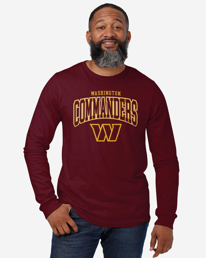 Washington Commanders Classic Arched Logo Long Sleeve T-Shirt FOCO - FOCO.com