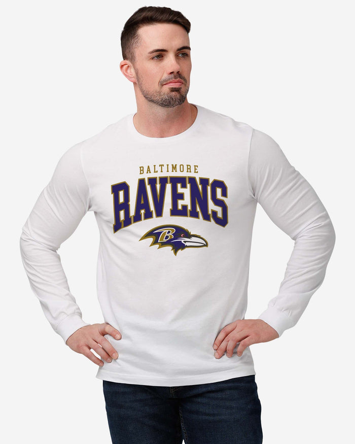 Baltimore Ravens Classic Arched Logo Long Sleeve T-Shirt FOCO - FOCO.com