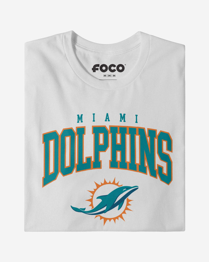 Miami Dolphins Classic Arched Logo Long Sleeve T-Shirt FOCO - FOCO.com