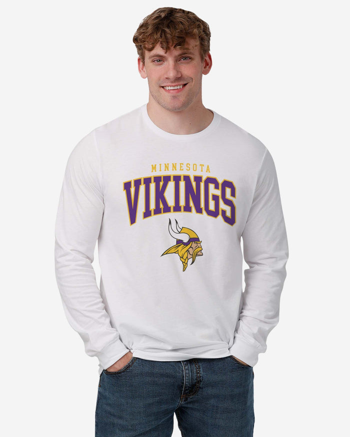 Minnesota Vikings Classic Arched Logo Long Sleeve T-Shirt FOCO - FOCO.com