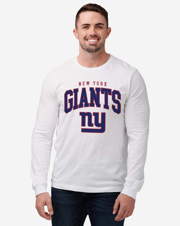 New York Giants Classic Arched Logo Long Sleeve T-Shirt FOCO - FOCO.com