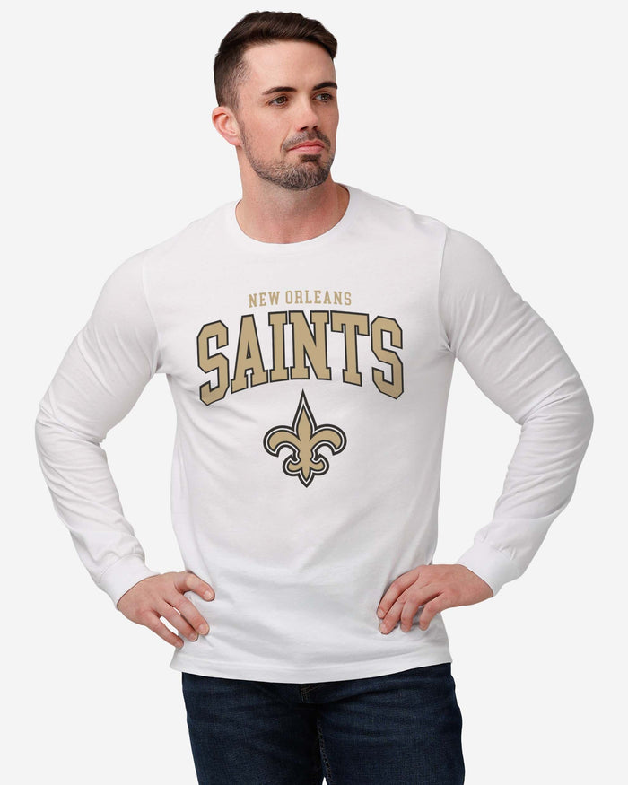 New Orleans Saints Classic Arched Logo Long Sleeve T-Shirt FOCO - FOCO.com