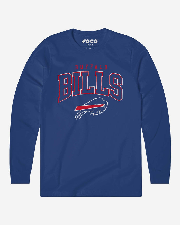 Buffalo Bills Classic Arched Logo Long Sleeve T-Shirt FOCO True Royal S - FOCO.com