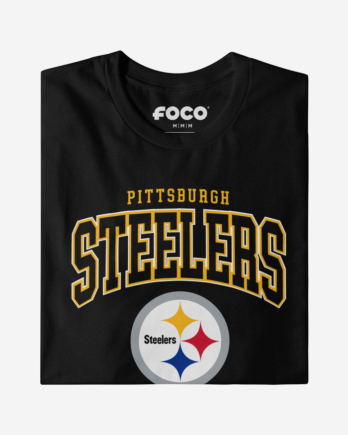 Pittsburgh Steelers Classic Arched Logo Long Sleeve T-Shirt FOCO - FOCO.com