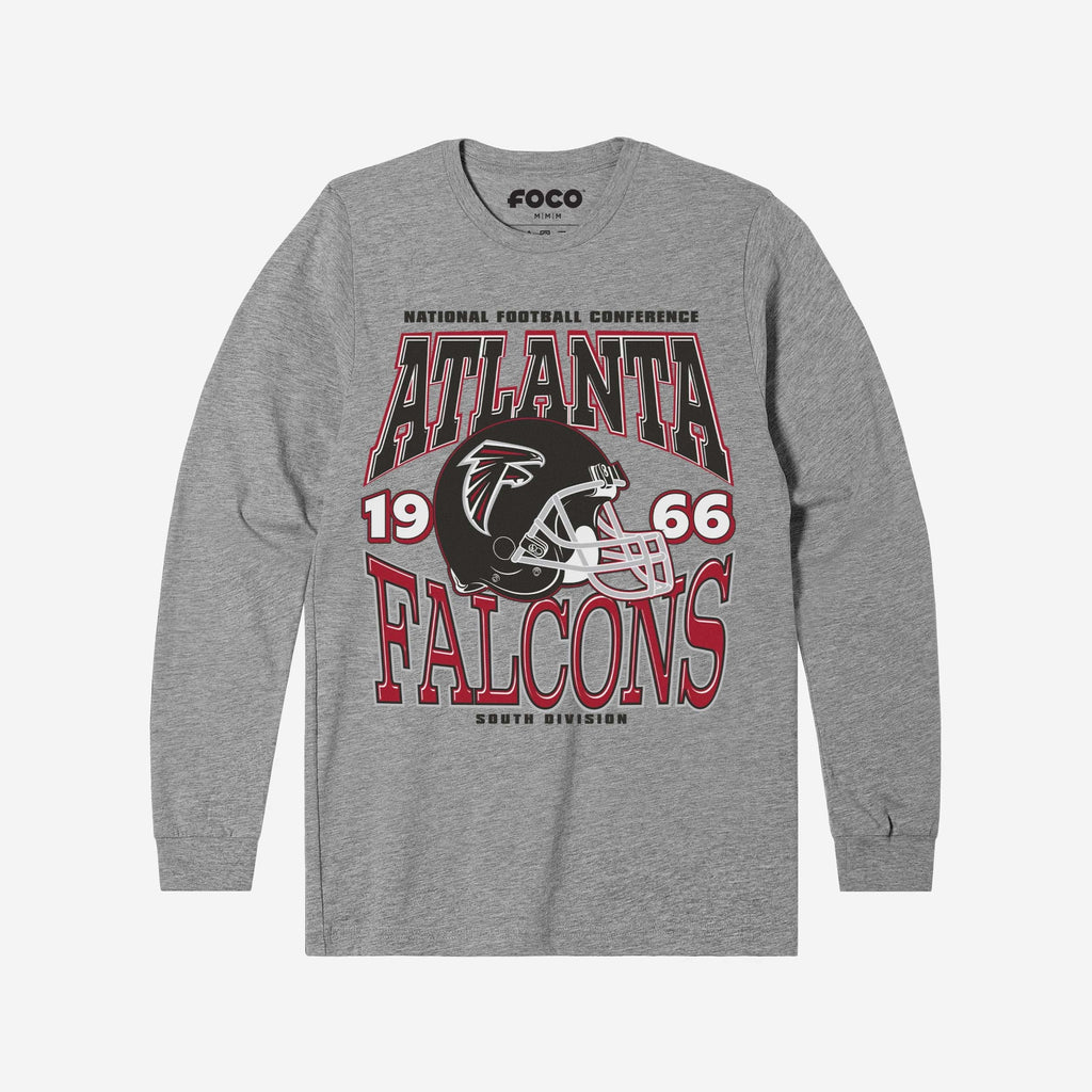 Atlanta Falcons Classic Team Helmet Long Sleeve T-Shirt FOCO S - FOCO.com