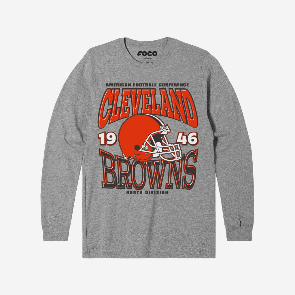 Cleveland Browns Classic Team Helmet Long Sleeve T-Shirt FOCO S - FOCO.com