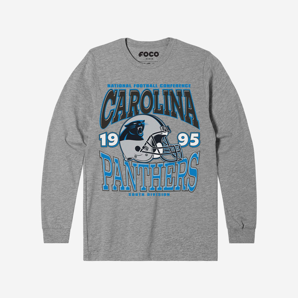 Carolina Panthers Classic Team Helmet Long Sleeve T-Shirt FOCO S - FOCO.com