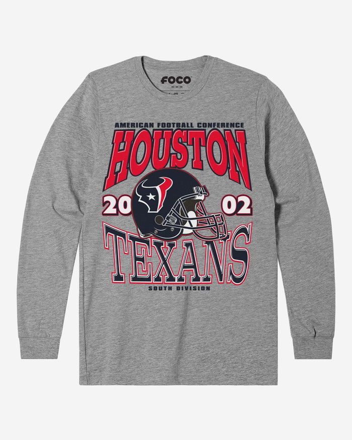 Houston Texans Classic Team Helmet Long Sleeve T-Shirt FOCO S - FOCO.com