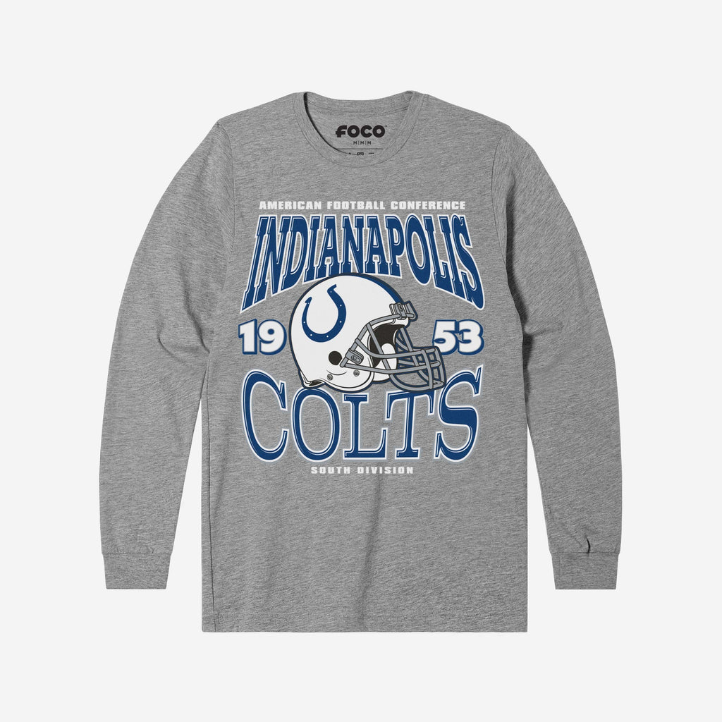 Indianapolis Colts Classic Team Helmet Long Sleeve T-Shirt FOCO S - FOCO.com