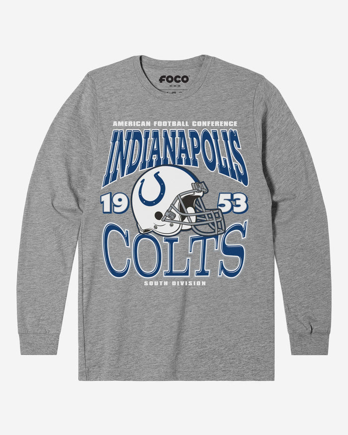 Indianapolis Colts Classic Team Helmet Long Sleeve T-Shirt FOCO S - FOCO.com