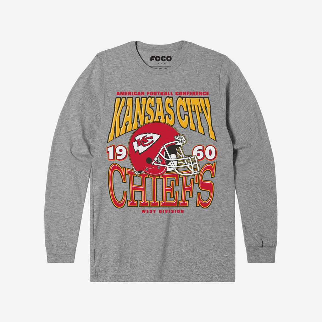 Kansas City Chiefs Classic Team Helmet Long Sleeve T-Shirt FOCO S - FOCO.com