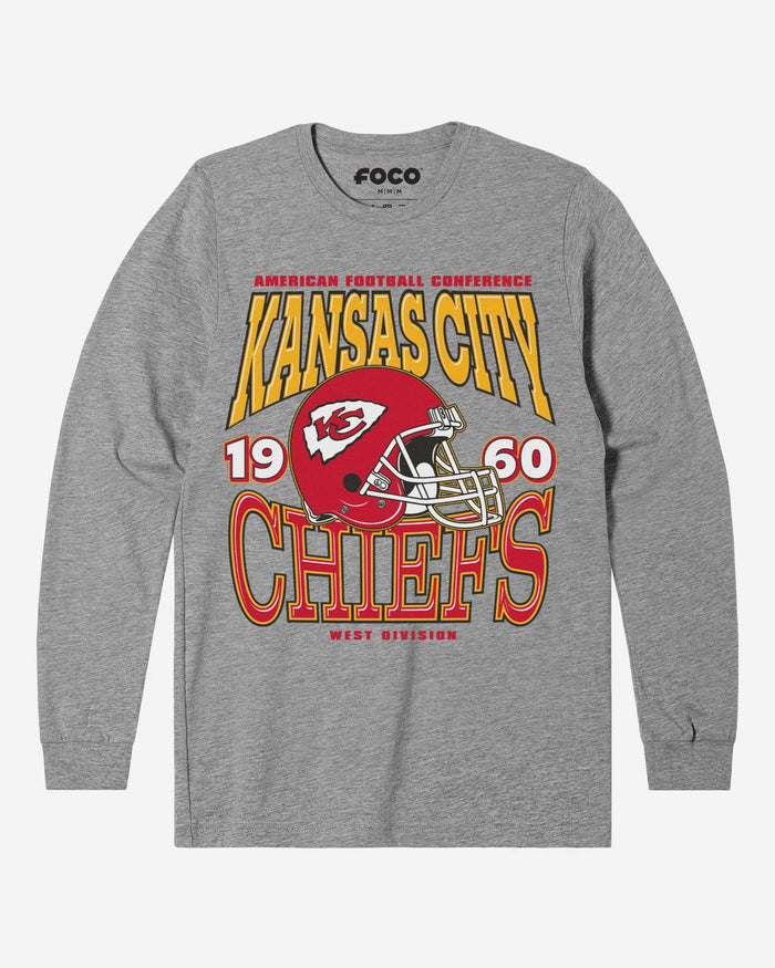 Kansas City Chiefs Classic Team Helmet Long Sleeve T-Shirt FOCO S - FOCO.com