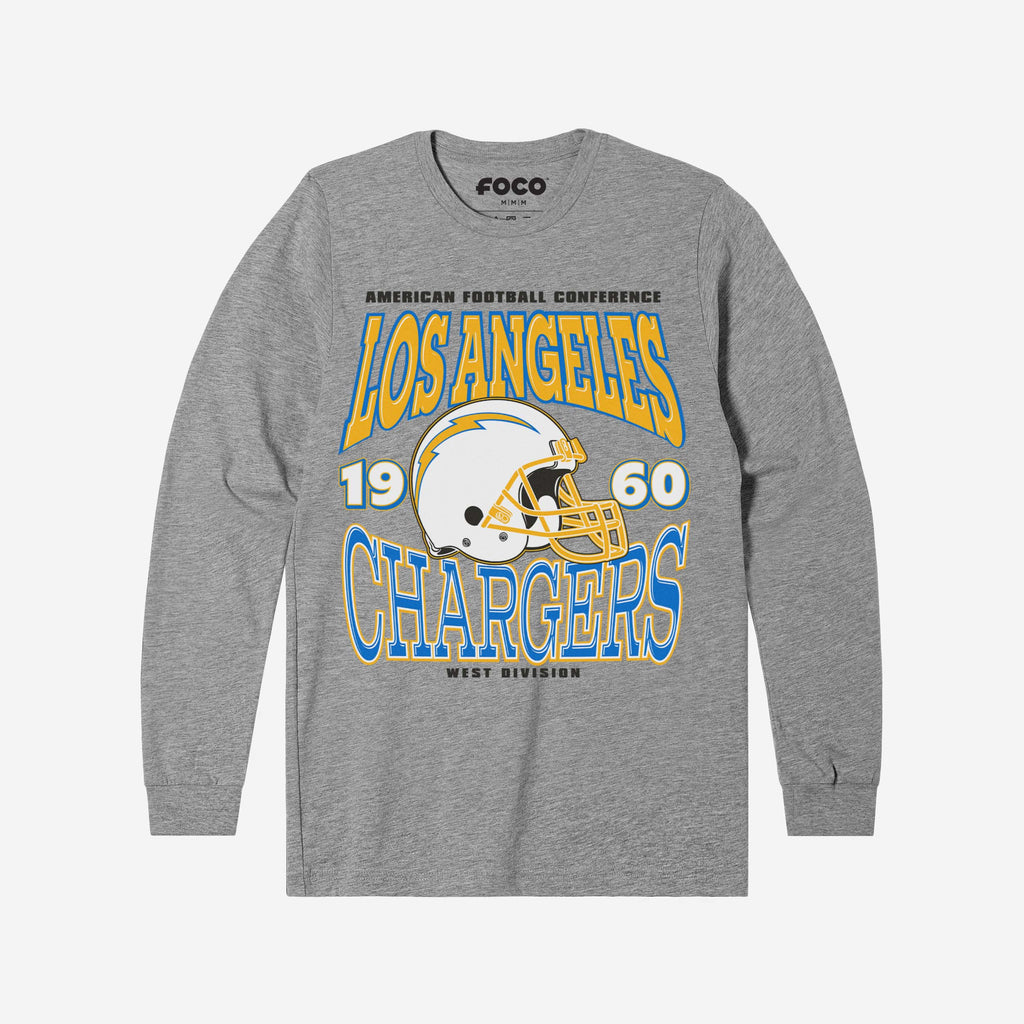 Los Angeles Chargers Classic Team Helmet Long Sleeve T-Shirt FOCO S - FOCO.com