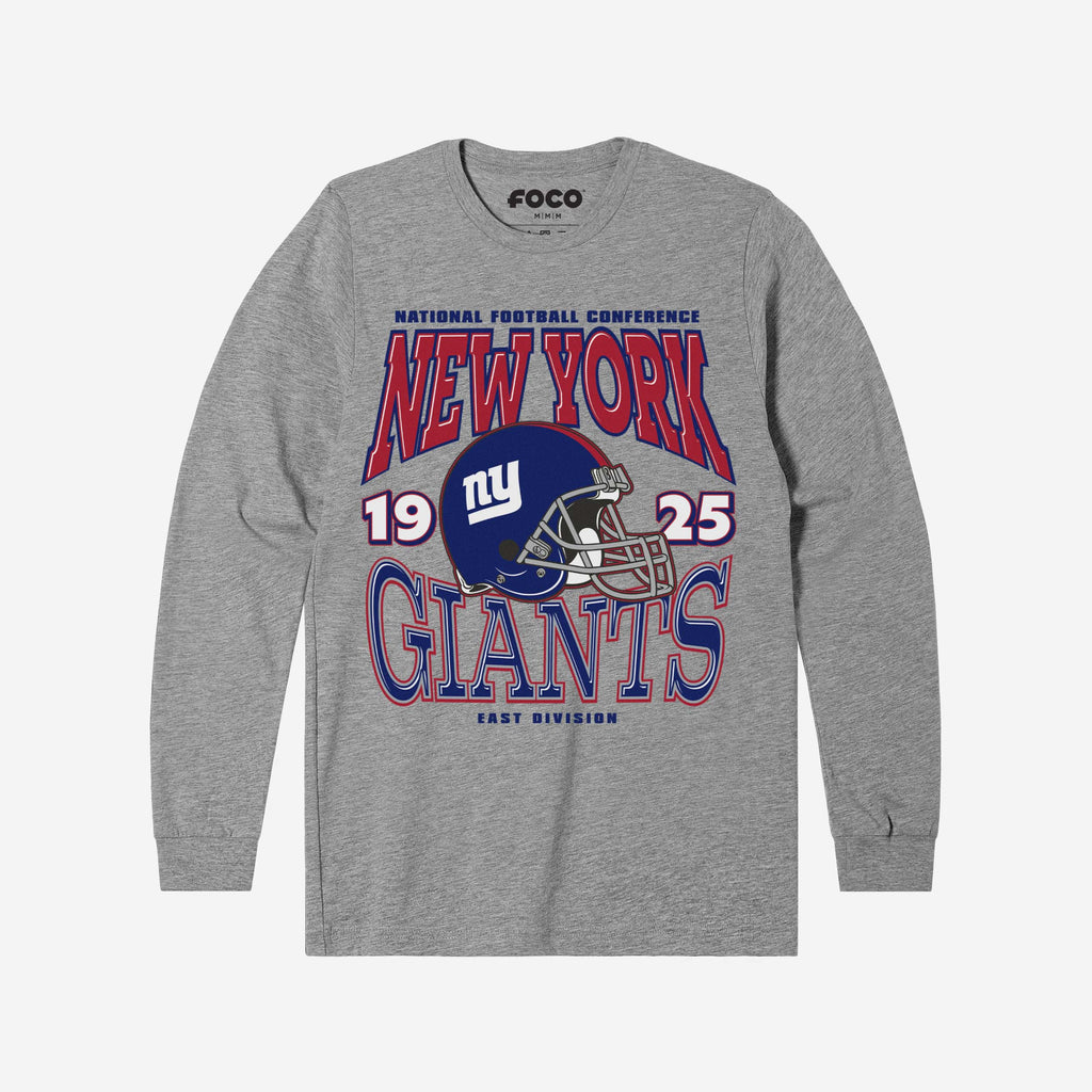 New York Giants Classic Team Helmet Long Sleeve T-Shirt FOCO S - FOCO.com