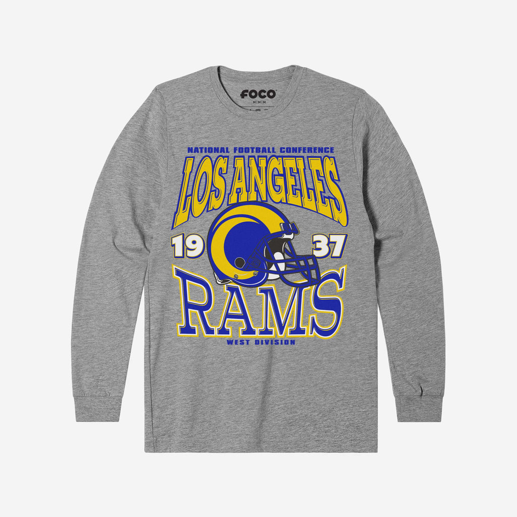 Los Angeles Rams Classic Team Helmet Long Sleeve T-Shirt FOCO S - FOCO.com