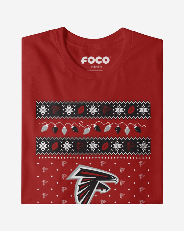 Atlanta Falcons Holiday Lights Sweater Long Sleeve T-Shirt FOCO - FOCO.com