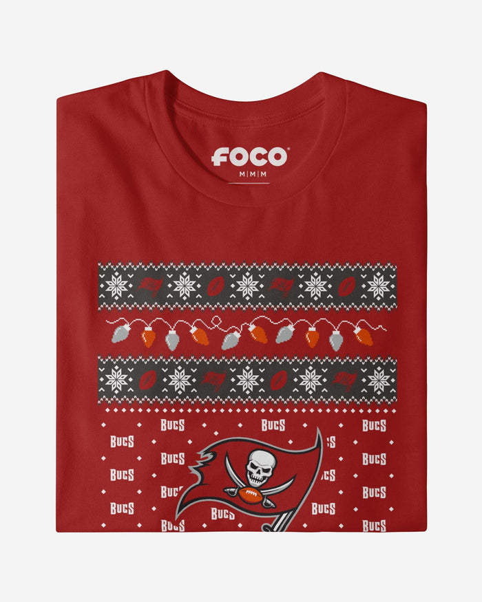 Tampa Bay Buccaneers Holiday Lights Sweater Long Sleeve T-Shirt FOCO - FOCO.com