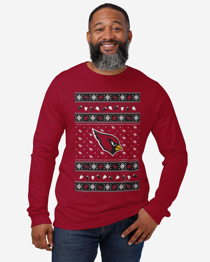 Arizona Cardinals Holiday Lights Sweater Long Sleeve T-Shirt FOCO - FOCO.com