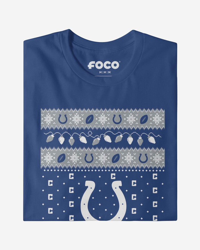 Indianapolis Colts Holiday Lights Sweater Long Sleeve T-Shirt FOCO - FOCO.com