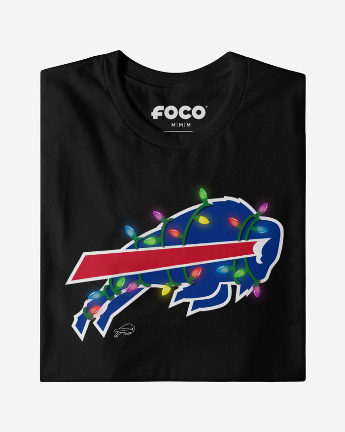 Buffalo Bills Primary Logo Holiday Lights Long Sleeve T-Shirt FOCO - FOCO.com