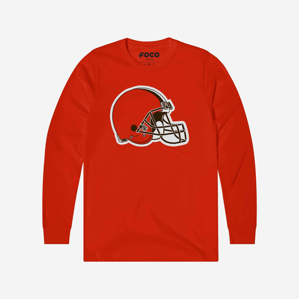 Cleveland Browns Primary Logo Long Sleeve T-Shirt FOCO Poppy S - FOCO.com