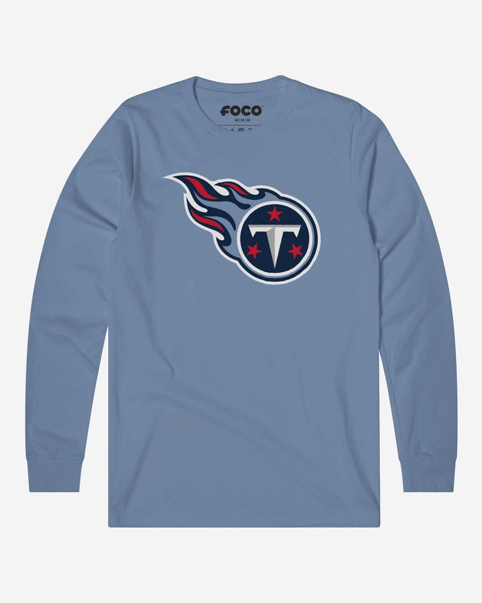 Tennessee Titans Primary Logo Long Sleeve T-Shirt FOCO Carolina Blue S - FOCO.com