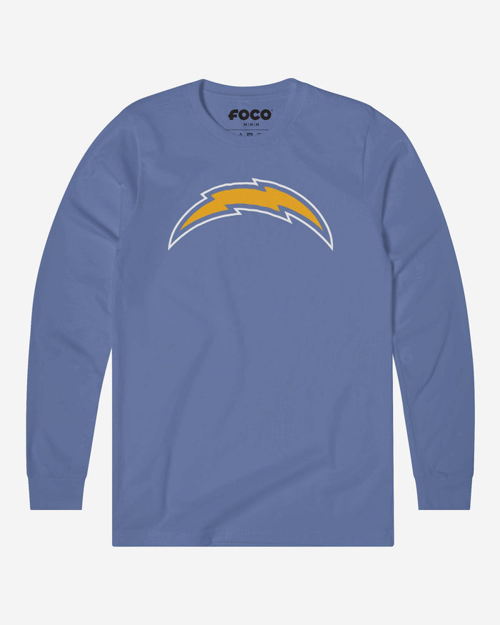 Los Angeles Chargers Primary Logo Long Sleeve T-Shirt FOCO Columbia Blue S - FOCO.com