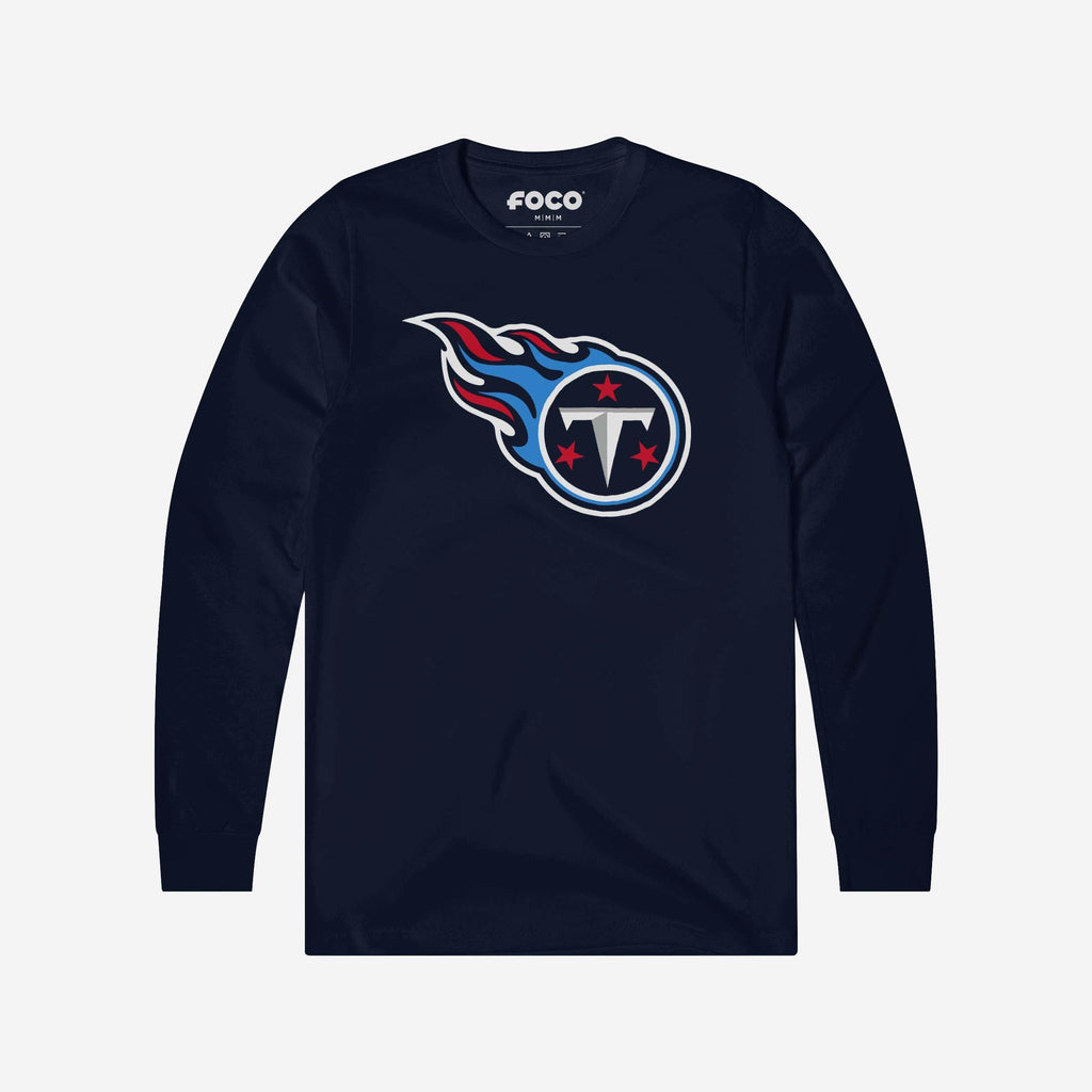 Tennessee Titans Primary Logo Long Sleeve T-Shirt FOCO Navy S - FOCO.com