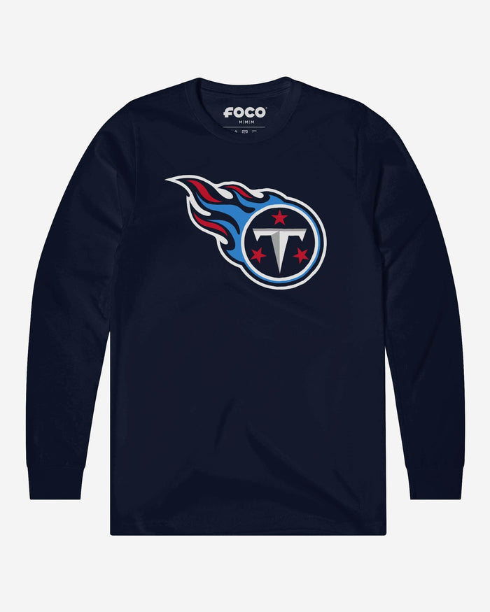 Tennessee Titans Primary Logo Long Sleeve T-Shirt FOCO Navy S - FOCO.com