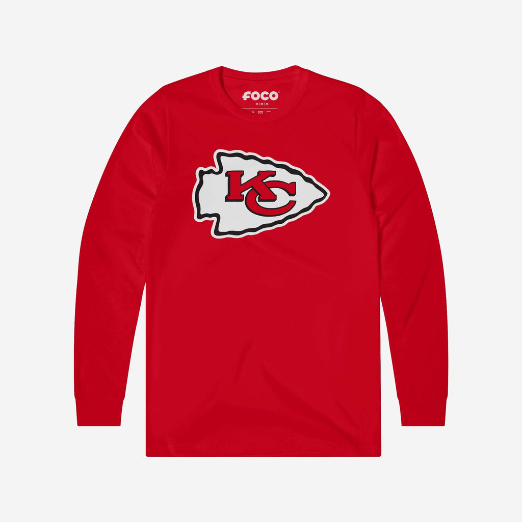 Kansas City Chiefs Primary Logo Long Sleeve T-Shirt FOCO Red S - FOCO.com