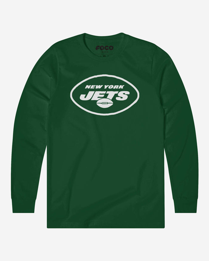 New York Jets 2019 Retro Logo Long Sleeve T-Shirt FOCO Evergreen S - FOCO.com