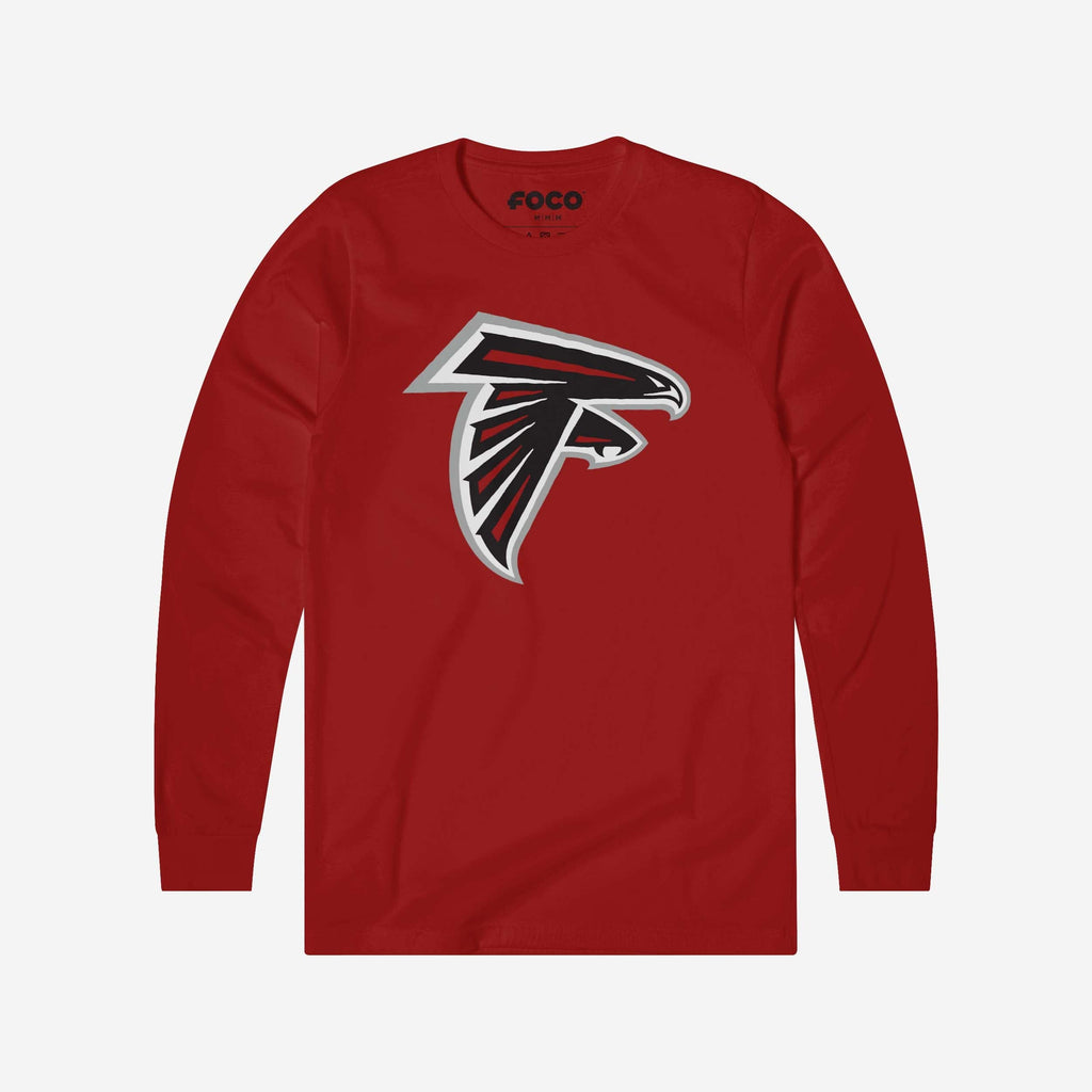 Atlanta Falcons Primary Logo Long Sleeve T-Shirt FOCO Canvas Red S - FOCO.com