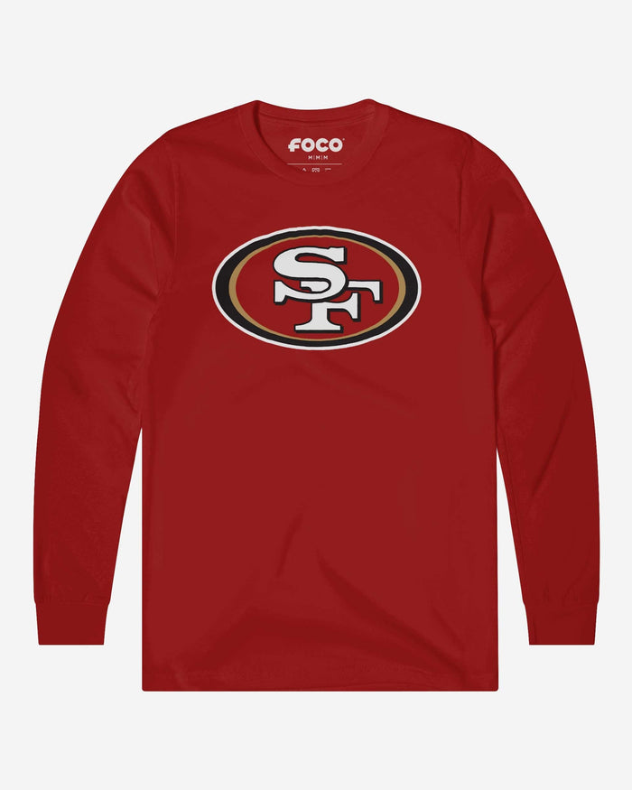 San Francisco 49ers Primary Logo Long Sleeve T-Shirt FOCO Canvas Red S - FOCO.com