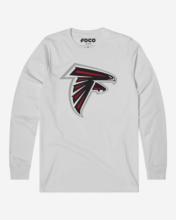 Atlanta Falcons Primary Logo Long Sleeve T-Shirt FOCO White S - FOCO.com