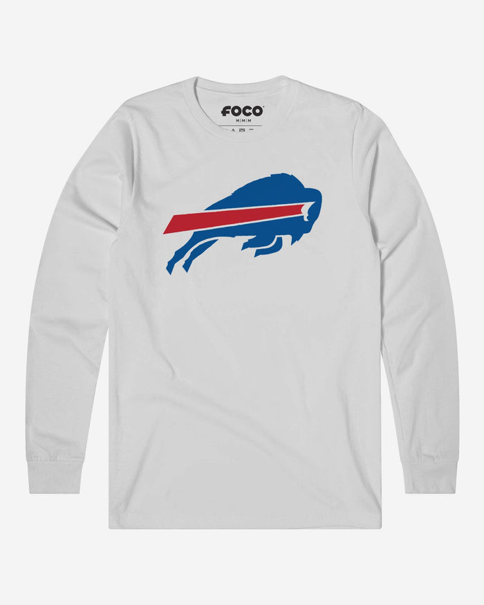 Buffalo Bills Primary Logo Long Sleeve T-Shirt FOCO White S - FOCO.com